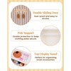 image:imageBABESIDE Portable Doll Wardrobe Storage Box for 1517cm Baby Doll Clothes with Hangers Telescopic Rod Doll Glasses Shoes Headphones Hat amp More  SpaceSaving and DustProof Design