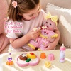image:imageBABESIDE 12 Inch Baby Doll Full Vinyl Realistic Doll with Feeding Set