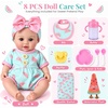 image:imageBABESIDE 12 Inch Baby Doll Full Vinyl with Watermelon Outfit amp Accessories