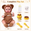 image:imageBABESIDE 12 Inch Baby Doll Realistic Full Vinyl Doll with Accessories Set