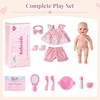 image:imageBABESIDE 15 Inch Baby Doll Soft Body Girl with Feeding Set amp Floral Outfit