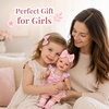 image:imageBABESIDE 15 Inch Baby Doll Soft Body Girl with Feeding Set amp Floral Outfit