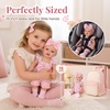image:imageBABESIDE 15 Inch Baby Doll Soft Body Girl with Feeding Set amp Floral Outfit