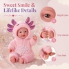image:imageBABESIDE Baby Doll 15 Inch Realistic Cloth Body Girl in Axolotl Outfit