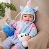 image:imageBABESIDE Baby Dolls 17inch Large Realistic Cute Soft Body Baby DollBlue