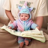 image:imageBABESIDE Baby Dolls 17inch Large Realistic Cute Soft Body Baby DollBlue
