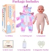 image:imageBABESIDE Baby Dolls 17inch Large Realistic Cute Soft Body Baby DollBluewhite