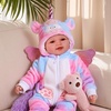image:imageBABESIDE Baby Dolls 17inch Large Realistic Cute Soft Body Baby DollBluewhite