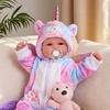 image:imageBABESIDE Baby Dolls 17inch Large Realistic Cute Soft Body Baby DollBluewhite