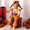 image:imageBABESIDE Halloween Reborn Baby Doll Clothes Set for 1722 Inch Dolls 5 Pcs Outfit with Romper BellBottom Pants Socks amp Headband Holiday Accessories for Pretend Play Doll Not Included