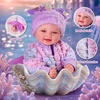 image:imageBABESIDE Mermaid Doll for Kids Realistic Newborn Baby Doll for Role PlayBlue