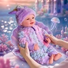image:imageBABESIDE Mermaid Doll for Kids Realistic Newborn Baby Doll for Role PlayBlue