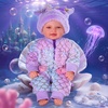 image:imageBABESIDE Mermaid Doll for Kids Realistic Newborn Baby Doll for Role PlayBlue