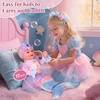 image:imageBABESIDE Mermaid Doll for Kids Realistic Newborn Baby Doll for Role PlayPink
