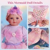 image:imageBABESIDE Mermaid Doll for Kids Realistic Newborn Baby Doll for Role PlayPurple