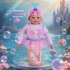 image:imageBABESIDE Mermaid Doll for Kids Realistic Newborn Baby Doll for Role PlayPurple
