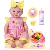 image:imageBABESIDE 12 Inch Baby Doll Full Vinyl Realistic Doll with Feeding Set