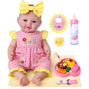 image:imageBABESIDE 12 Inch Baby Doll Full Vinyl Realistic Doll with Feeding Set