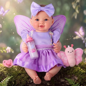 image:imageBABESIDE 12 Inch Baby Doll Full Vinyl with Butterfly Dress Up Accessories