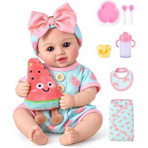 image:imageBABESIDE 12 Inch Baby Doll Full Vinyl with Watermelon Outfit amp Accessories