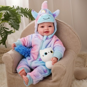 image:imageBABESIDE Baby Dolls 17inch Large Realistic Cute Soft Body Baby DollBlue