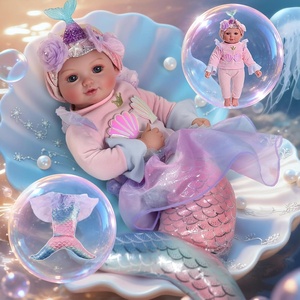 image:imageBABESIDE Mermaid Doll for Kids Realistic Newborn Baby Doll for Role PlayShown as Picture