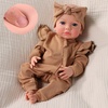 image:imageBABESIDE 16 Inch Silicone Baby Doll Realistic Newborn Girl Reborn Doll Full Body Platinum Silicone Lifelike Baby Gift for Kids 3 amp Collectors