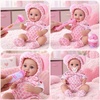 image:imageBABESIDE 12 Baby Doll Full Vinyl with Pink Bear Outfit Set amp Feeding Set