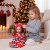 image:imageBABESIDE 3 Pcs Christmas Reborn Baby Doll Clothes Set for 1722 Inch Dolls Santa Outfit with Romper Pants amp Headband Holiday Reborn Babydoll Accessories for Girls Doll Not Included
