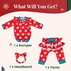 image:imageBABESIDE 3 Pcs Christmas Reborn Baby Doll Clothes Set for 1722 Inch Dolls Santa Outfit with Romper Pants amp Headband Holiday Reborn Babydoll Accessories for Girls Doll Not Included