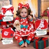 image:imageBABESIDE 3 Pcs Christmas Reborn Baby Doll Clothes Set for 1722 Inch Dolls Santa Outfit with Romper Pants amp Headband Holiday Reborn Babydoll Accessories for Girls Doll Not Included