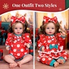 image:imageBABESIDE 3 Pcs Christmas Reborn Baby Doll Clothes Set for 1722 Inch Dolls Santa Outfit with Romper Pants amp Headband Holiday Reborn Babydoll Accessories for Girls Doll Not Included