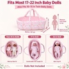 image:imageBABESIDE Baby Doll Accessories with Bassinet for 1722 Inch Dolls