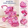 image:imageBABESIDE Baby Doll Stroller Fits Dolls up to 12 in with Crib amp Care Kit
