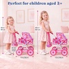 image:imageBABESIDE Baby Doll Stroller Fits Dolls up to 12 in with Crib amp Care Kit
