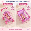 image:imageBABESIDE Baby Doll Stroller Fits Dolls up to 12 in with Crib amp Care Kit