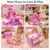 image:imageBABESIDE Baby Doll Stroller Fits Dolls up to 12 in with Crib amp Care Kit