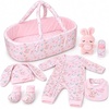 image:imageBABESIDE Baby Doll Accessories with Bassinet for 1722 Inch Dolls