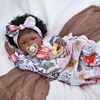 image:imageBABESIDE 2 Pcs Reborn Baby Doll Clothes with Headband for 1722 Inch Babydolls Floral Patterns Reborn Baby Doll Accessories for Realistic Dolls Girls Pink