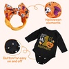 image:imageBABESIDE 6 Pcs Reborn Baby Doll Clothes Accessories Halloween Pumpkin Pattern for 17 22 Inch Baby Doll Witch Costume Clothes Outfits with Headband and Bag Black amp Orange