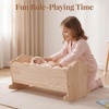 image:imageBABESIDE Wooden Baby Doll Crib for Doll Up to 22 Inch Bed with Bedding Set