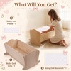image:imageBABESIDE Wooden Baby Doll Crib for Doll Up to 22 Inch Bed with Bedding Set