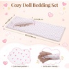 image:imageBABESIDE Wooden Baby Doll Crib for Doll Up to 22 Inch Bed with Bedding Set