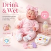 image:imageBABESIDE 12 Inch Drink and Wet Baby Doll Girl Soft Vinyl Reborn Doll