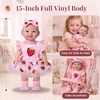 image:imageBABESIDE 15 Inch Baby Doll Realistic Full Vinyl Baby Doll with Accessories