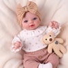 image:imageBABESIDE 17 Inch Realistic Baby Doll Reborn Girl Blue Eyes Set