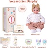 image:imageBABESIDE 17 Inch Realistic Baby Doll Reborn Girl Blue Eyes Set