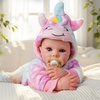 image:imageBABESIDE 17 Inch Reborn Baby Doll Girl Unicorn Outfit with Blue Eyes