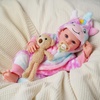 image:imageBABESIDE 17 Inch Reborn Baby Doll Girl Unicorn Outfit with Blue Eyes