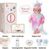 image:imageBABESIDE 17 Inch Reborn Baby Doll Girl Unicorn Outfit with Blue Eyes